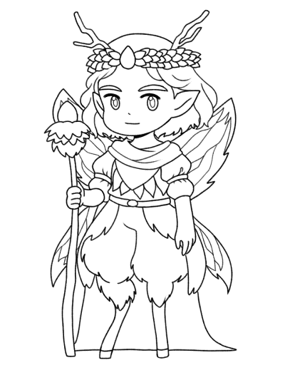 Oberon coloring page