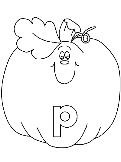 lower case letter p coloring page