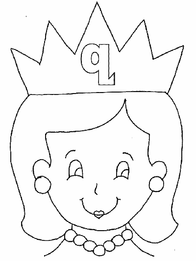 lower case letter q coloring page