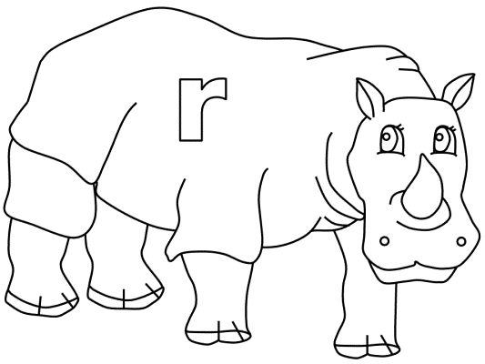 lower case letter r coloring page