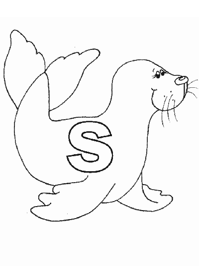 lower case letter s coloring page