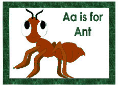 letter a for ant coloring page