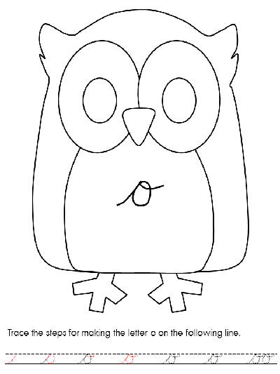 alphabet letter o coloring page