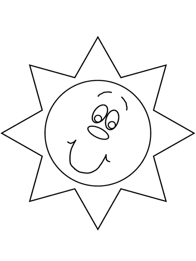 sun coloring page