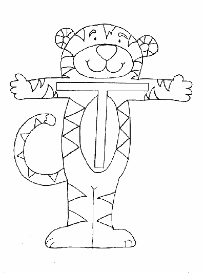 upper case letter t coloring page