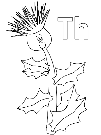 upper case letter th coloring page