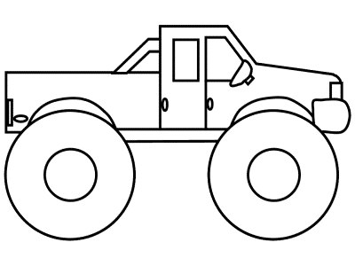 monster truck coloring page