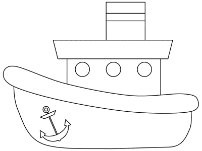 tugboat coloring page