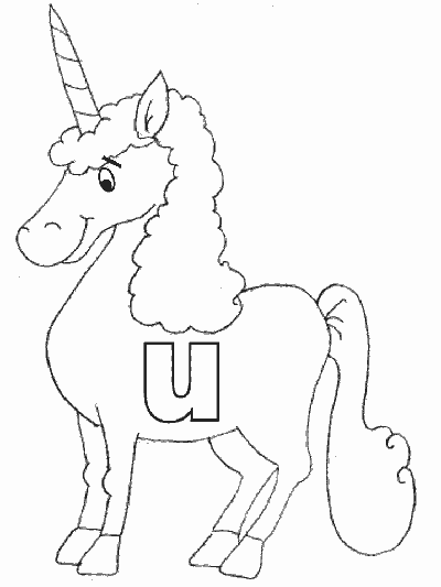 lower case letter u coloring page