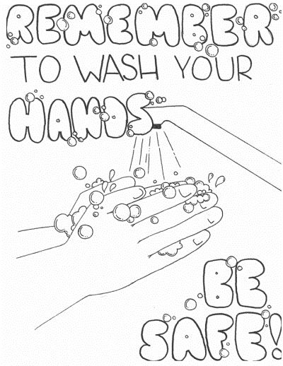 wash your hands coloring page