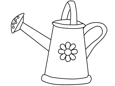 watering can coloring page