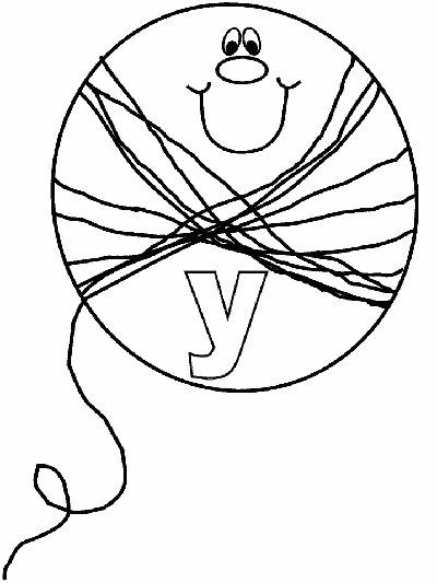 lower case letter y coloring page