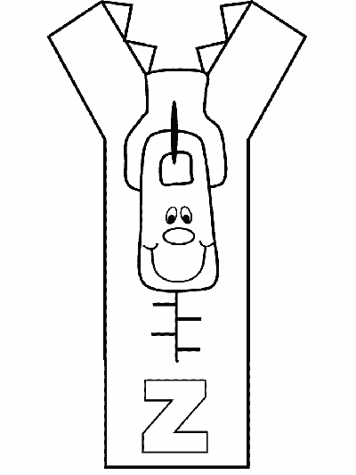 lower case letter z coloring page