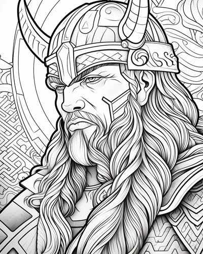 viking coloring page