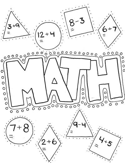 math coloring page