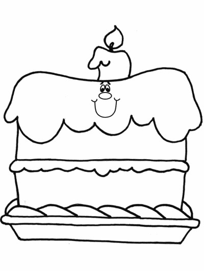 birthday cake coloring page