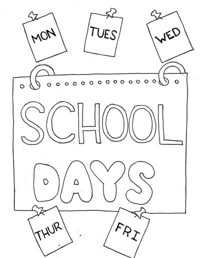 school days coloring page