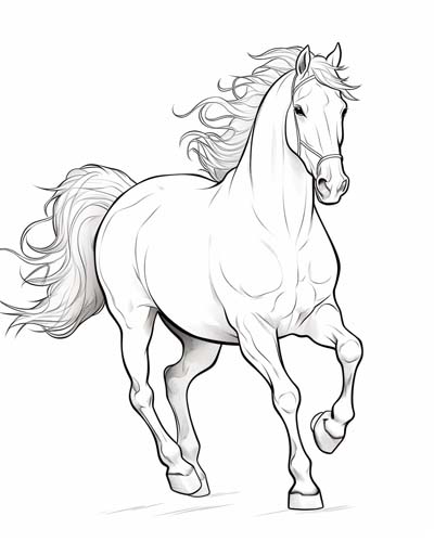 horse coloring page