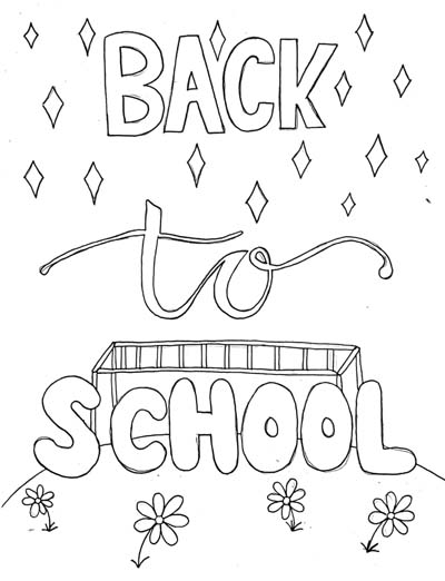 back to school coloring page