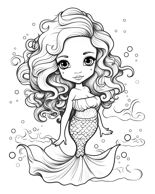 mermaid coloring pages