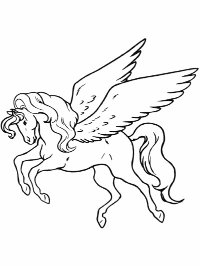 Pegasus coloring page