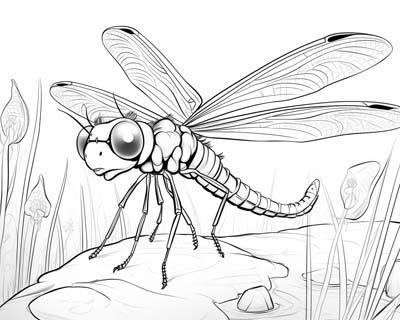 dragonfly coloring page