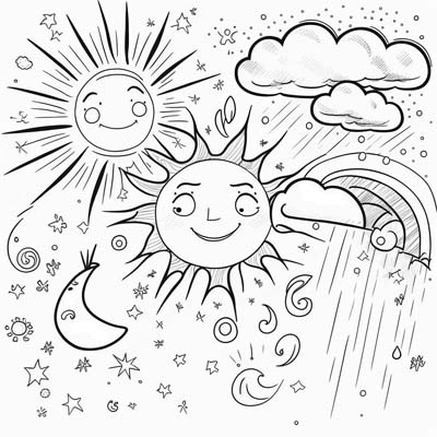 doodles coloring page