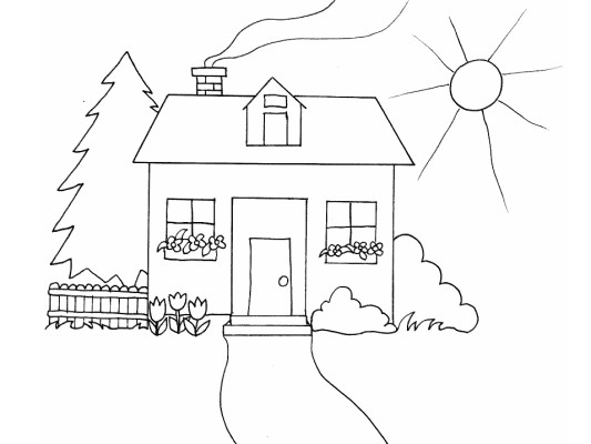 house coloring page