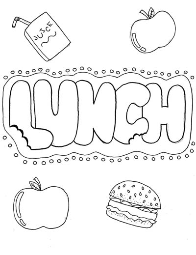 lunch coloring page