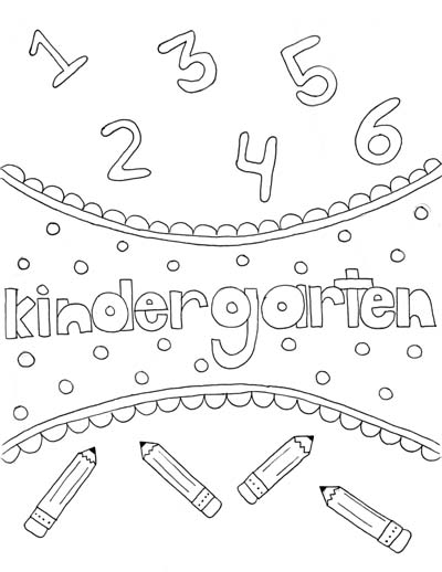 kindergarten coloring page