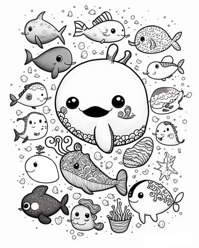 doodles coloring page