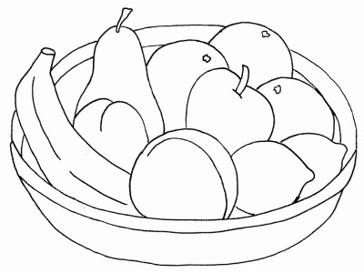 fruit coloring page