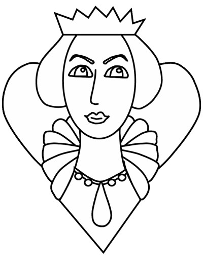 queen coloring page