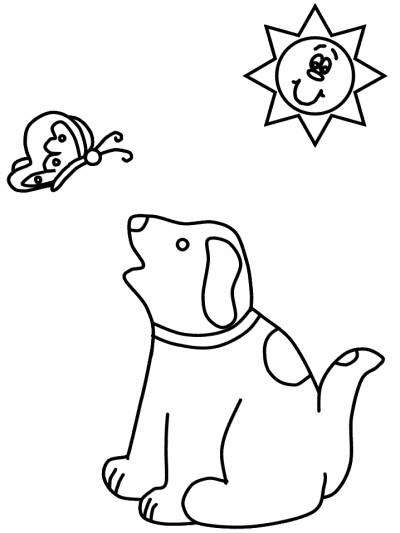 dog coloring page