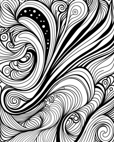 swirl doodles coloring page