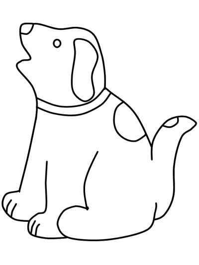 dog barking coloring page