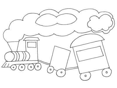 train coloring page