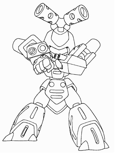 robot coloring page