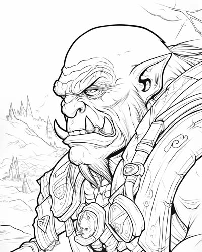 orc coloring pages