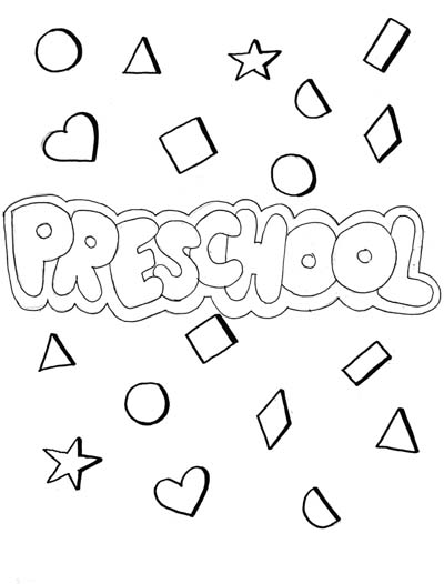 preschool coloring page