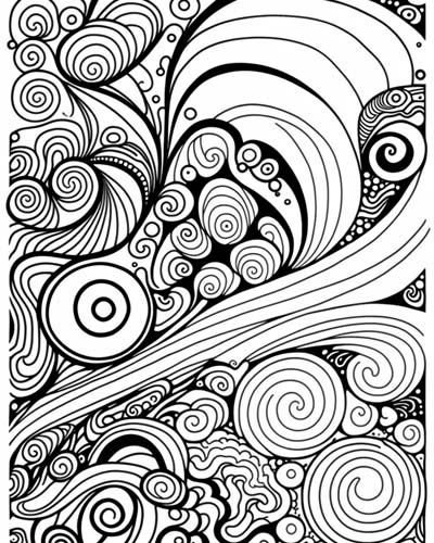 swirl doodles coloring page