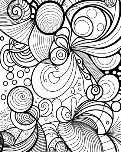 swirl doodles coloring page