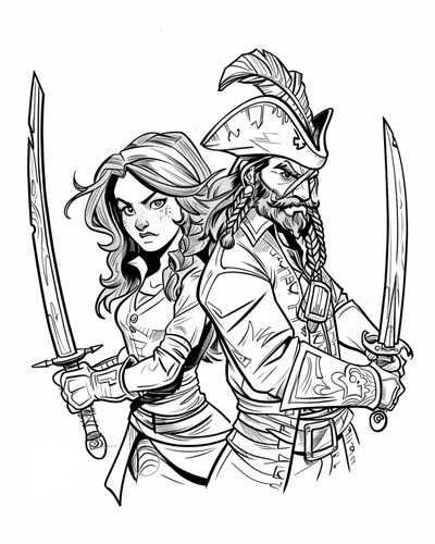 Calico Jack coloring page