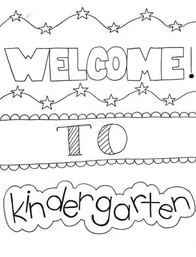 kindergarten coloring page