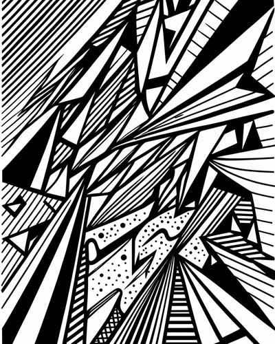 Geometric doodles coloring page