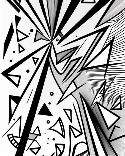 Geometric doodles coloring page