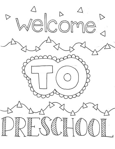 preschool coloring page