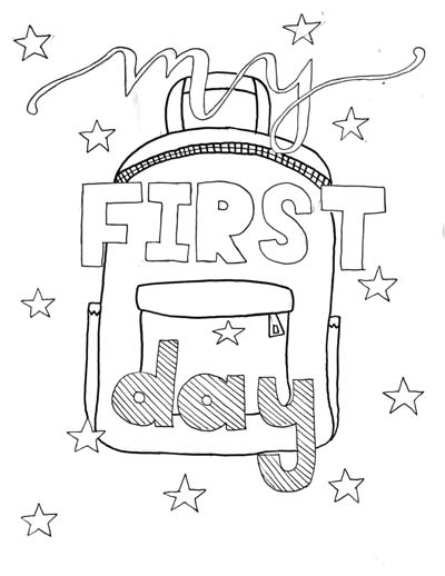 first day coloring page