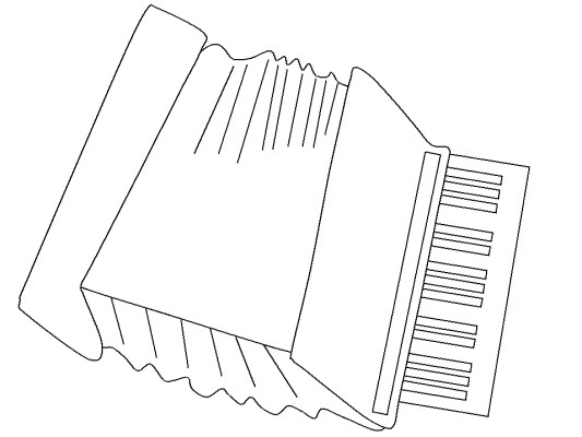 musical instruments - accordion coloring page