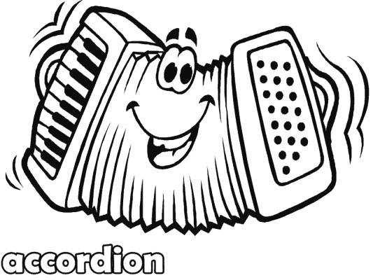 accordion coloring page